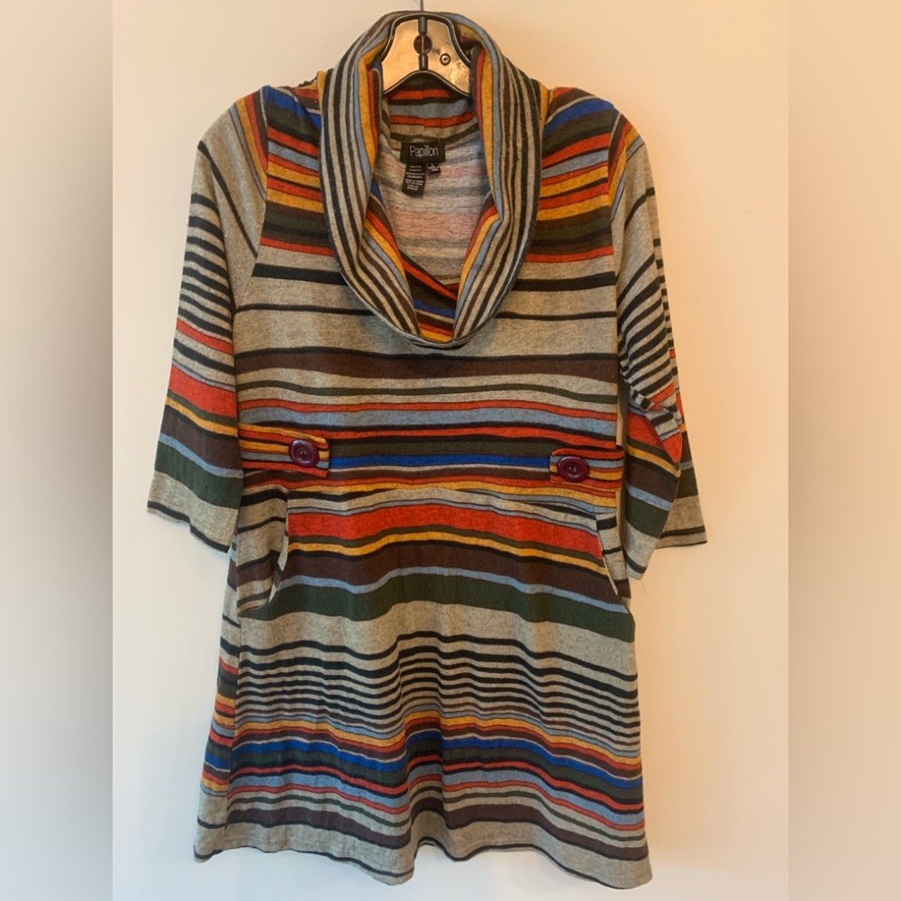 PAPILLON Multicolor Striped Dress